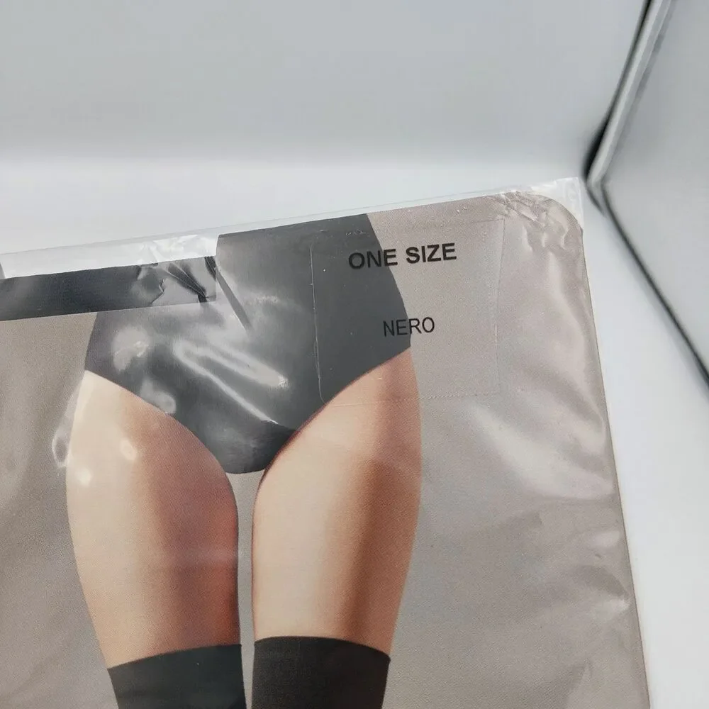 NWT Calzedonia thirty denier sheer over-the-knee socks black ONE PACK